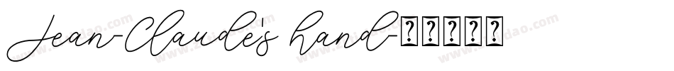 Jean-Claude's hand字体转换
